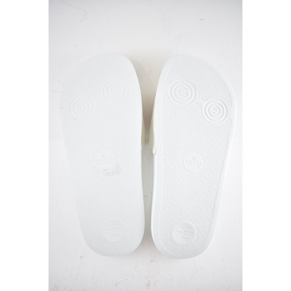 Gucci Pursuit Slides White Red Nappa Leather GG Logo Flat Flip Flop Sandal 36 - Picture 12 of 12